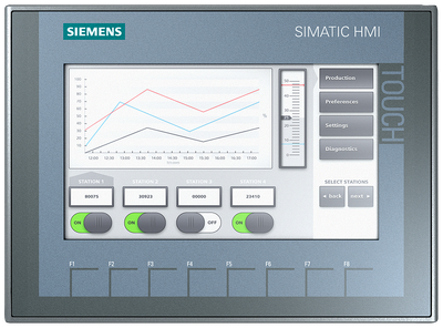 Siemens Panel Basic 2ND KTP700 DP Touch and taster 7" Profibus
