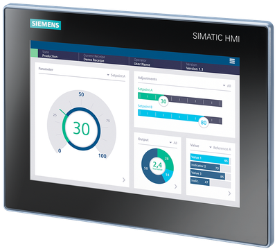 Siemens SIMATIC HMI MTP1000, Unified Basic Panel, touch operation, 10" widescreen TFT display