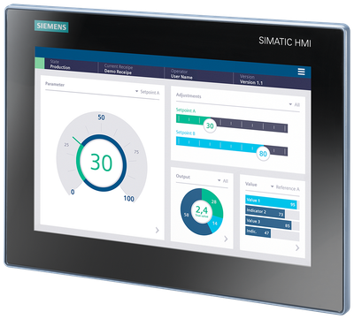 Siemens SIMATIC HMI MTP1200, Unified Basic Panel, touch operation, 12" widescreen TFT display