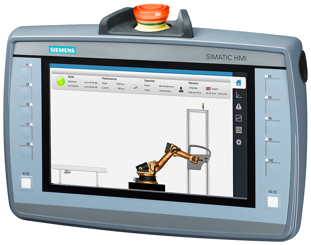 Siemens KTP900F Mobile Panel 9", Profinet and Profisafe interface, with emergency stop