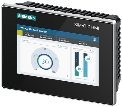 Siemens SIMATIC HMI MTP700, Unified Comfort Panel, touch operation, 7" widescreen TFT display