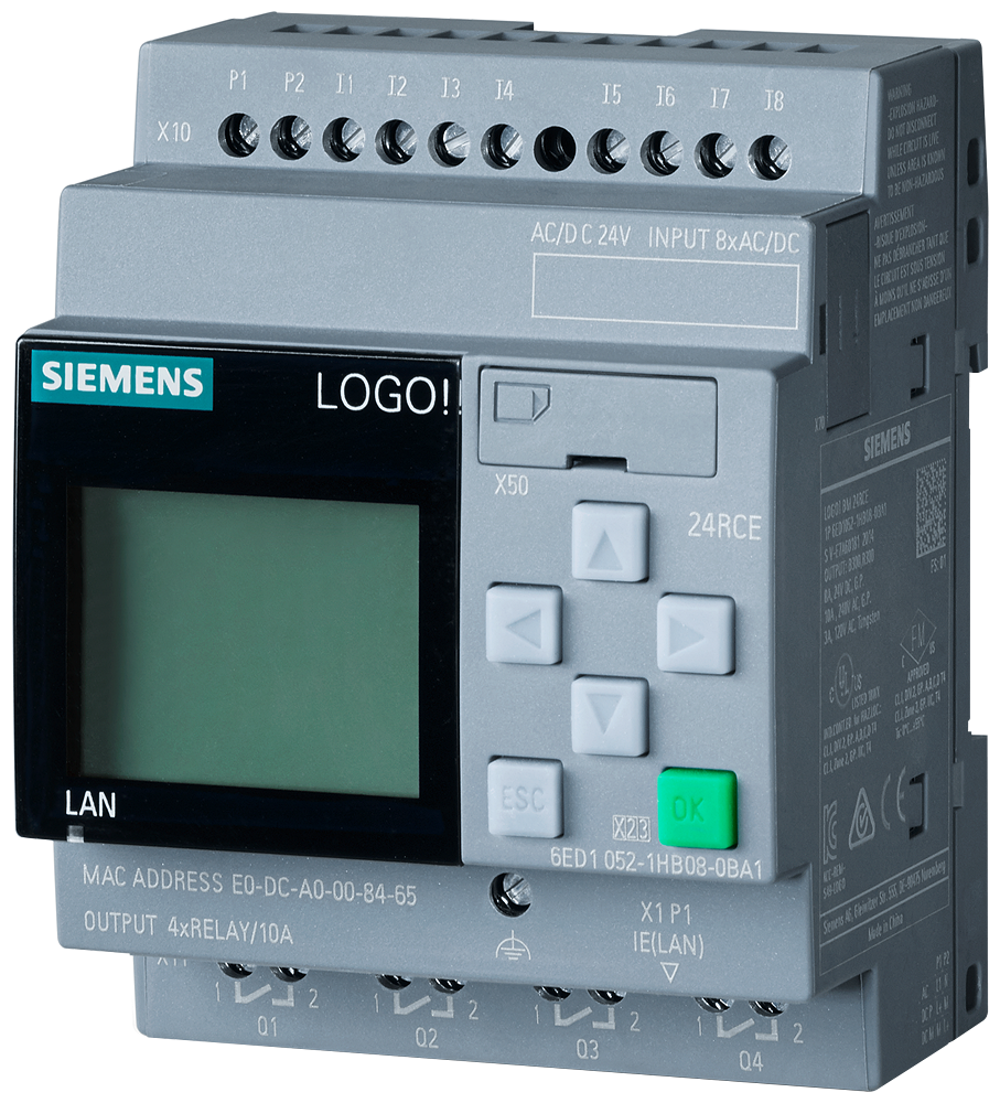 Siemens LOGO! logic module 6ED1052-1HB08-0BA2