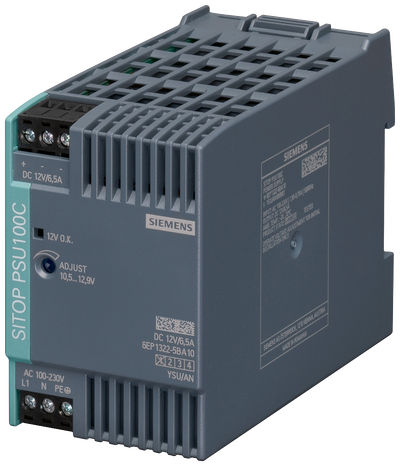 Siemens SITOP PSU100C 1AC/DC/12 V DC/6.5 A Regulated Power Supply