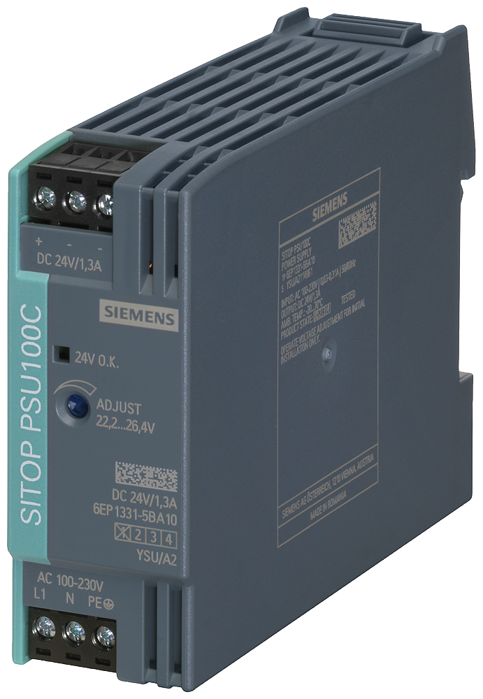 Siemens SITOP PSU100C/1ACDC/24VDC/1.3A (6EP1331-5BA10)