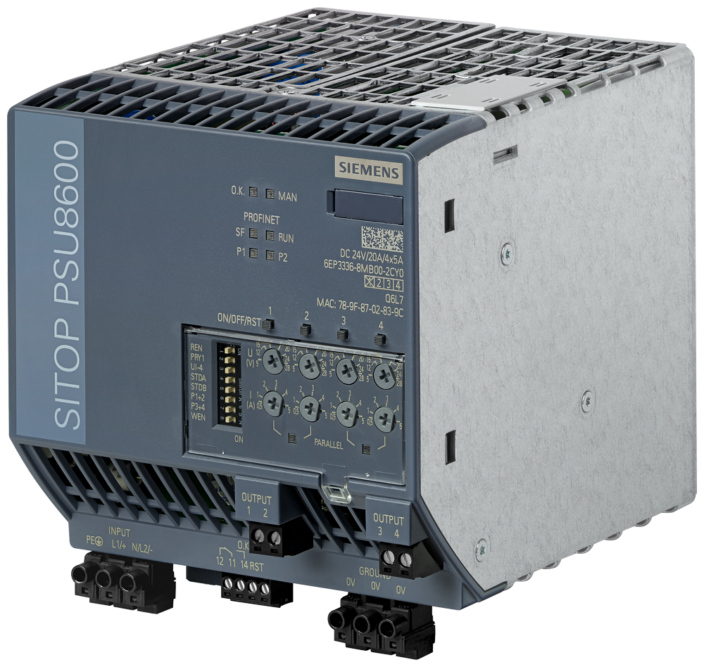Siemens SITOP PSU8600/1AC/24VDC/20A/4X5A PN (6EP3336-8MB00-2CY0)