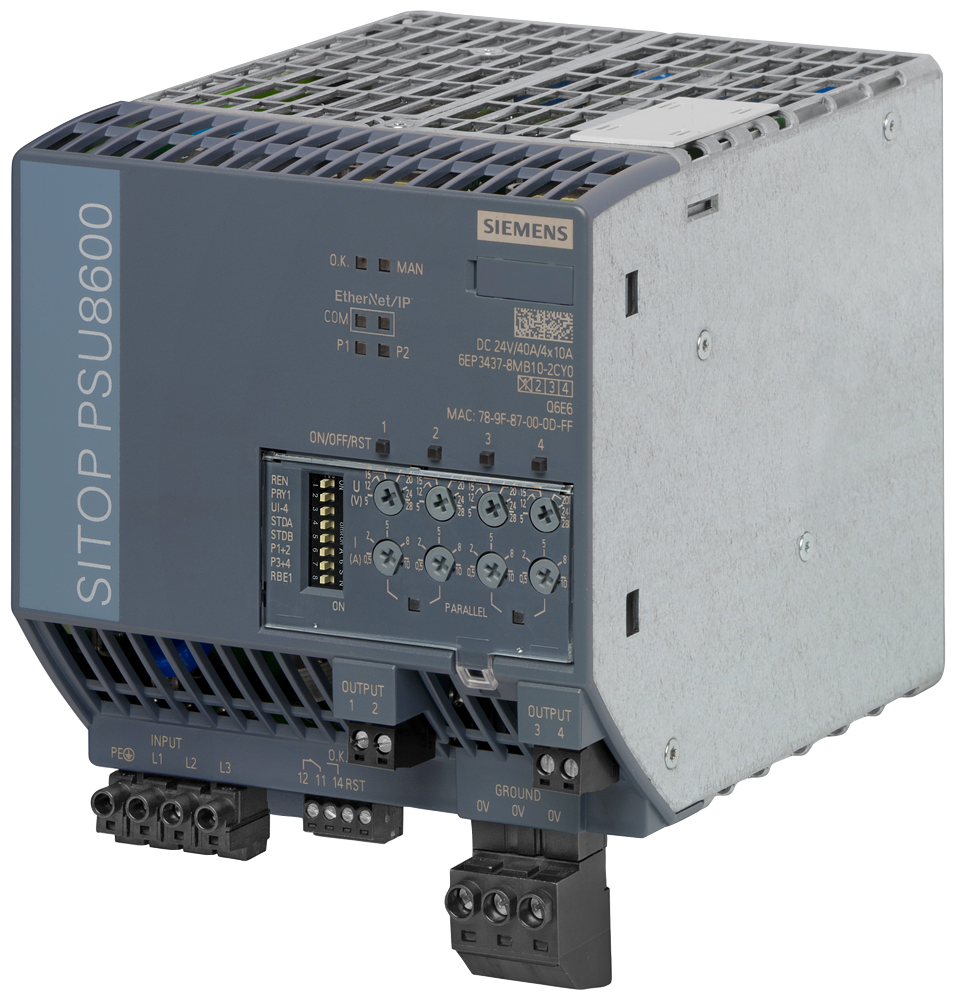 Siemens SITOP PSU8600/3AC/24VDC/40A/4X10A EIP (6EP3437-8MB10-2CY0)