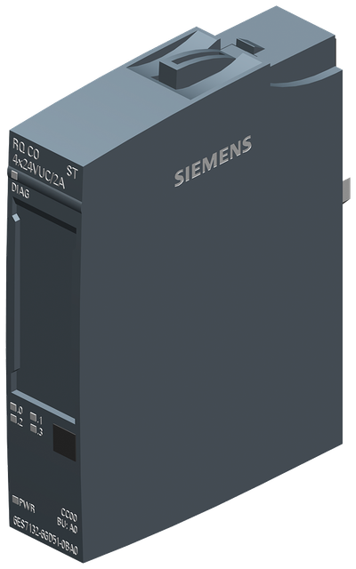 Siemens SIMATIC ET 200SP, Signal relay module, RQ CO 4X 24V DC/2A ST, 4 changeover contacts, isolated contacts