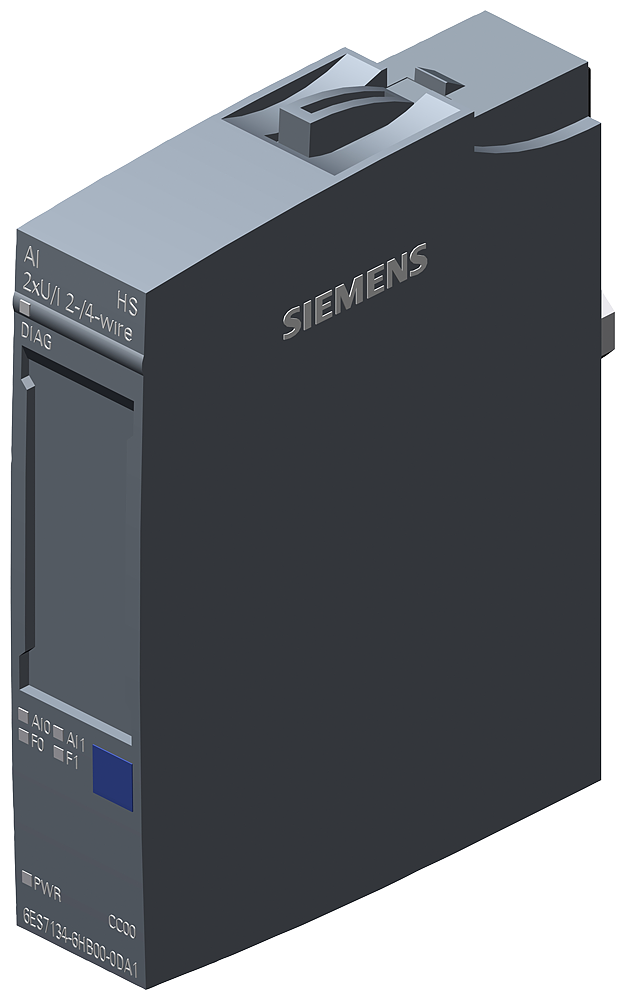 Siemens SIMATIC ET 200SP, Analog input module, AI 2X U/I 2-.4-WIRE High Speed (6ES7134-6HB00-0DA1)