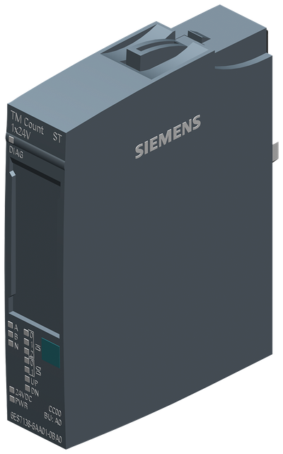 Siemens SIMATIC ET 200SP, TM count 1X 24 V Counter module, 1 channel for 24 V incremental encoder or pulse encoder