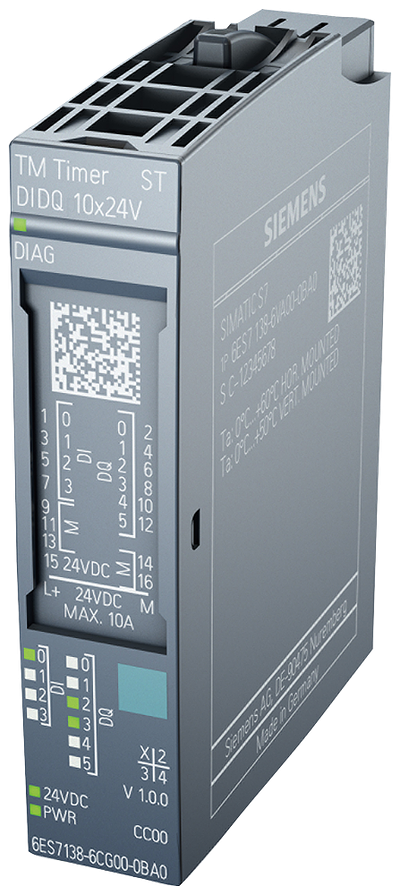 Siemens 6ES7138-6CG00-0BA0 SIMATIC ET 200SP TM Timer DIDQ 10x24V 4 DI I/O