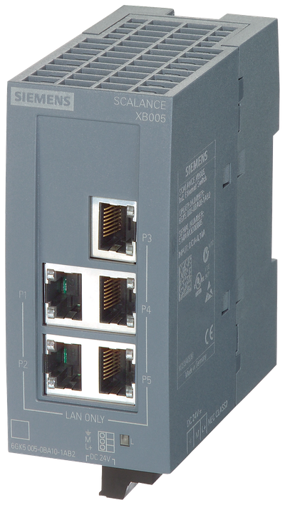Siemens SCALANCE XB005G; 5 x 10/100/1000 Mbit/s RJ45 porter