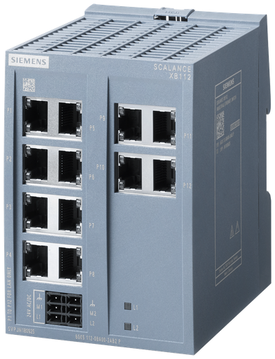Siemens SCALANCE XB112; 12 x 10/100 Mbit/s RJ45 porter