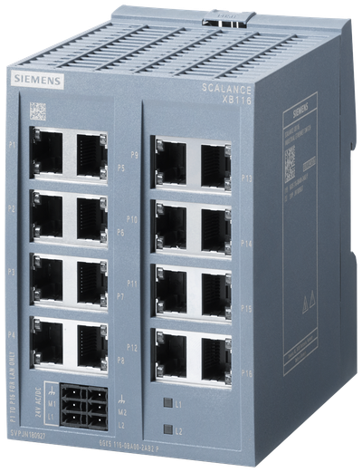 Siemens SCALANCE XB116; 16 x 10/100 Mbit/s RJ45 porter