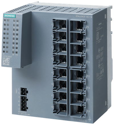 Siemens SCALANCE XC116; 16 x 10/100 Mbit/s RJ45 porter