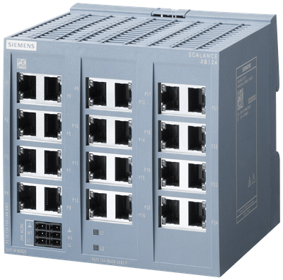 Siemens SCALANCE XB124; 24 x 10/100 Mbit/s RJ45 porter