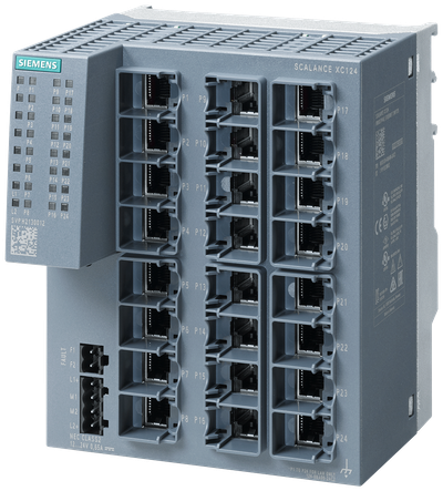 Siemens SCALANCE XC124; 24 x 10/100 Mbit/s RJ45 porter