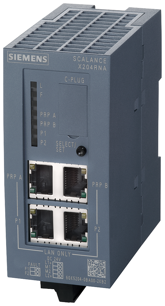 Siemens Scalance X204RNA; PRP network; 4 x 100MBIT/s RJ45 porter