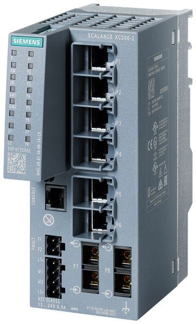 Siemens SCALANCE XC206-2 6 x 100 Mbps RJ45 porter + 2 x 100 Mbps SC-port multimode