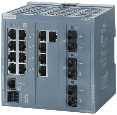 Siemens SCALANCE XB213-3 managed Layer 2 IE-switch 13 x 10/100 Mbit/s RJ45 porter + 3 x ST-port multimode