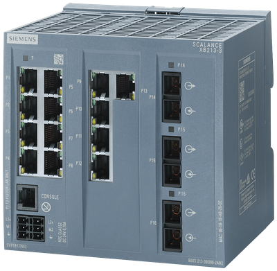 Siemens SCALANCE XB213-3 managed Layer 2 IE-switch 13 x 10/100 Mbit/s RJ45 porter + 3 x SC-port multimode