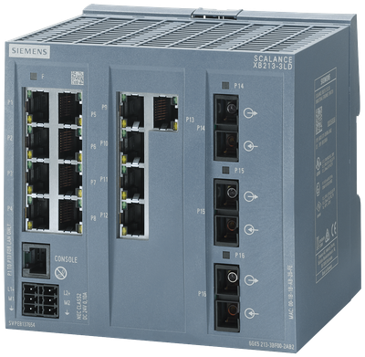 Siemens SCALANCE XB213-3LD managed Layer 2 IE-switch 13 x 10/100 Mbit/s RJ45 porter + 3 x SC-port singlemode