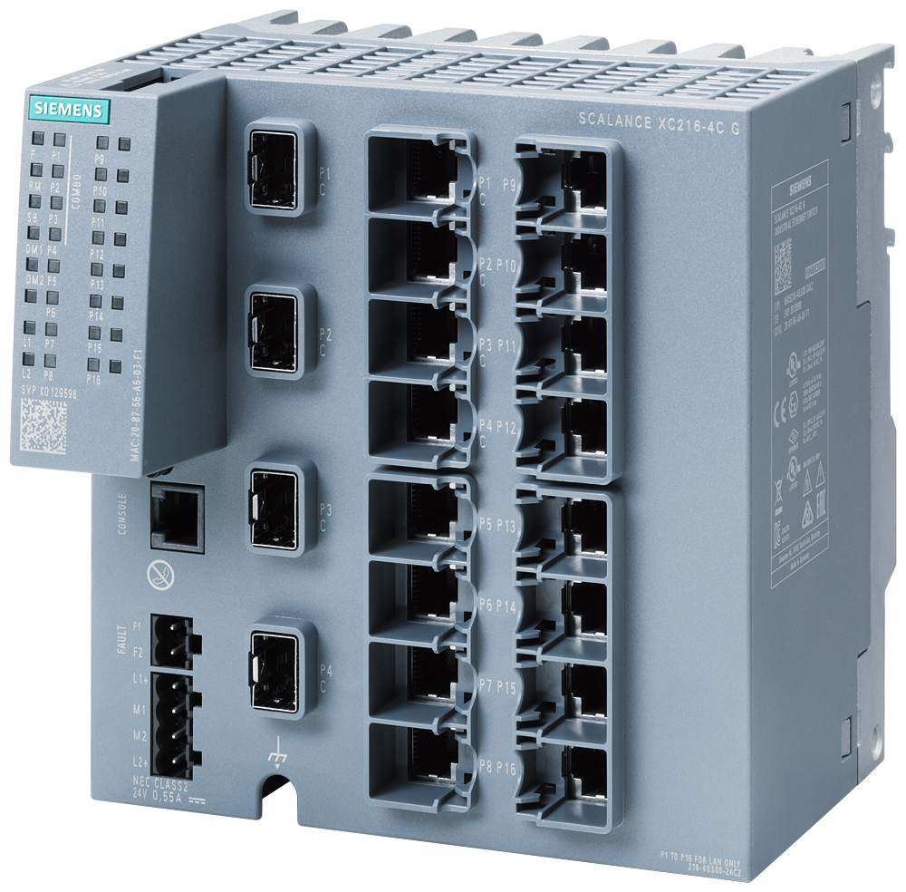 Siemens SCALANCE XC216-4C G managed Layer 2IE-SWITCH