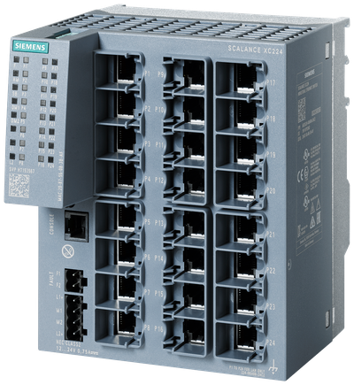 Siemens SCALANCE XC224 managed Layer 2 IE-switch 24 x 10/100 Mbps RJ45 porter
