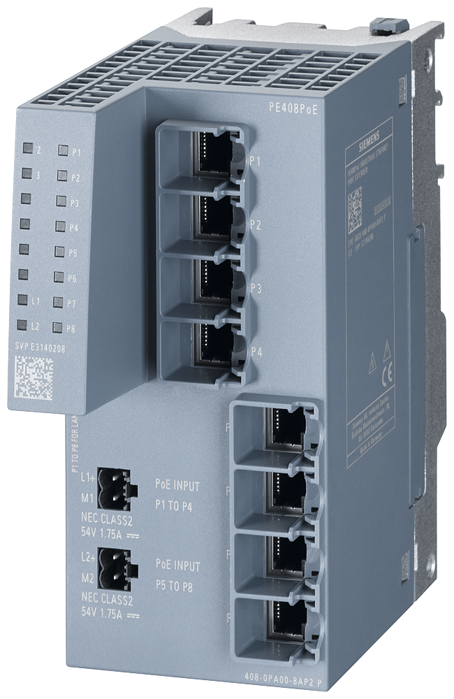 Siemens PE408POE 8 x 10/100/1000 mbit/s in samsvar with IEEE802