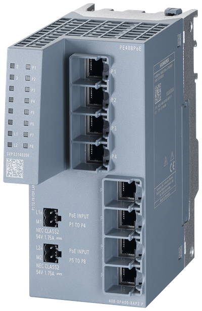 Siemens PE408POE 8 x 10/100/1000 mbit/s in samsvar with IEEE802