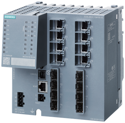Siemens Scalance XM408-8C 8 x 10/100/1000 Mbit/s RJ45; 8 x 100/1000 Mbit/s SFP