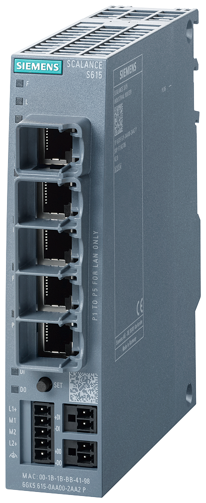Siemens SCALANCE S615; 5X 10/100 Mbps RJ45 porter switch