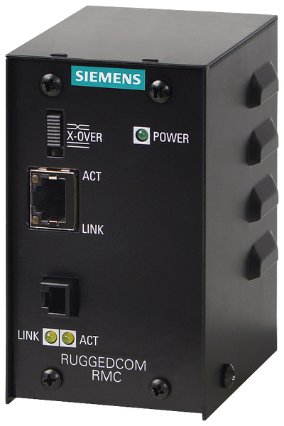 Siemens Ruggedcom RMC singlemode, 10BASET for 10BASEFL and 100BASETX for 100BASEFX single or multimode