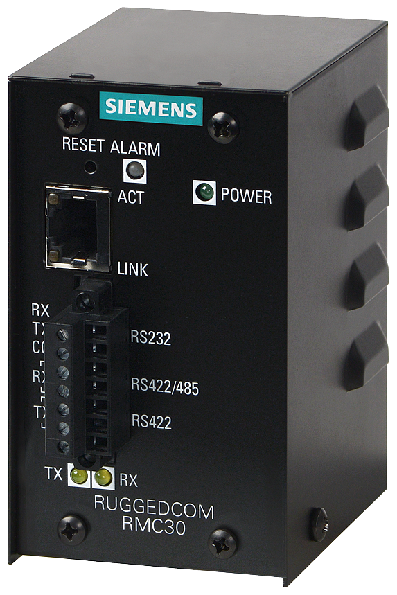 Siemens Ruggedcom RMC30 2 ports seriell for Ethernet server (232 OG422/485)