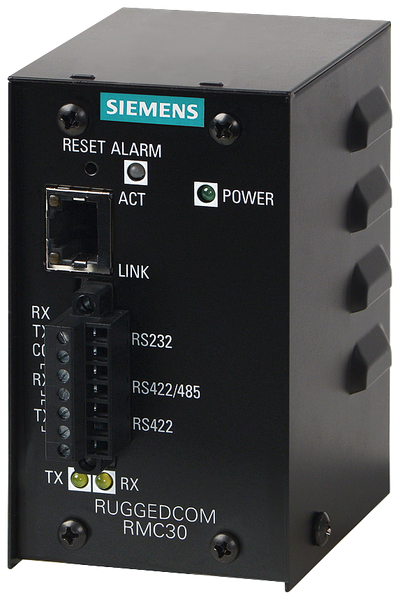 Siemens Ruggedcom RMC30 2 ports seriell for Ethernet server (232 OG422/485)