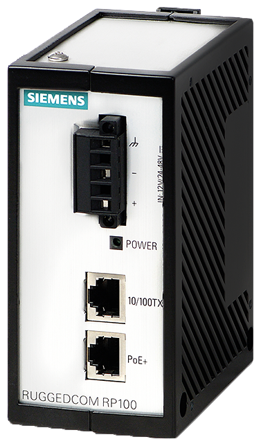 Siemens Ruggedcom RP100 LO Power-over-Ethernet power supply, matningsvoltage 24VDC