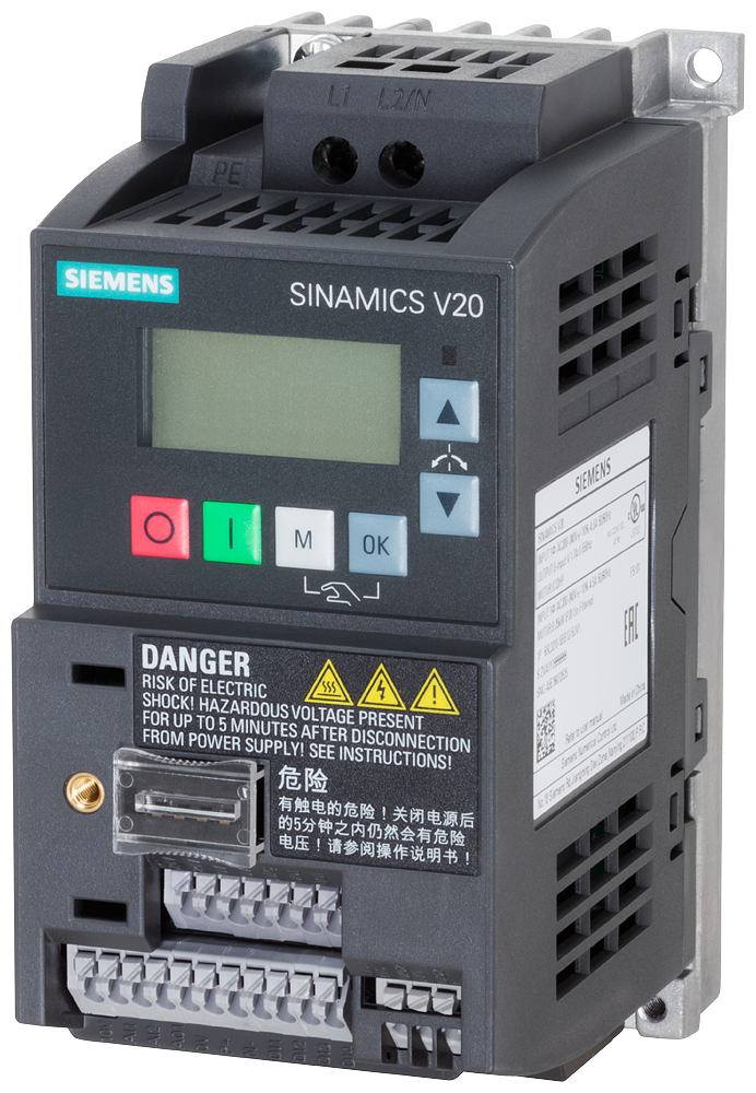 Siemens SINAMICS V20, 1AC 230V 0,25kW UNFILTERED