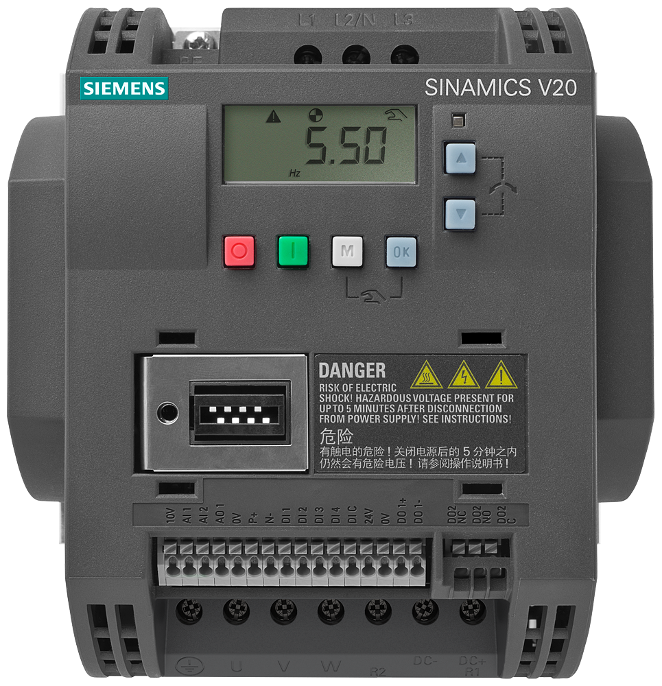 Siemens Sinamics V20 3AC380-480V 15kW without EMC filter USS/ MODBUS IP20 FSD
