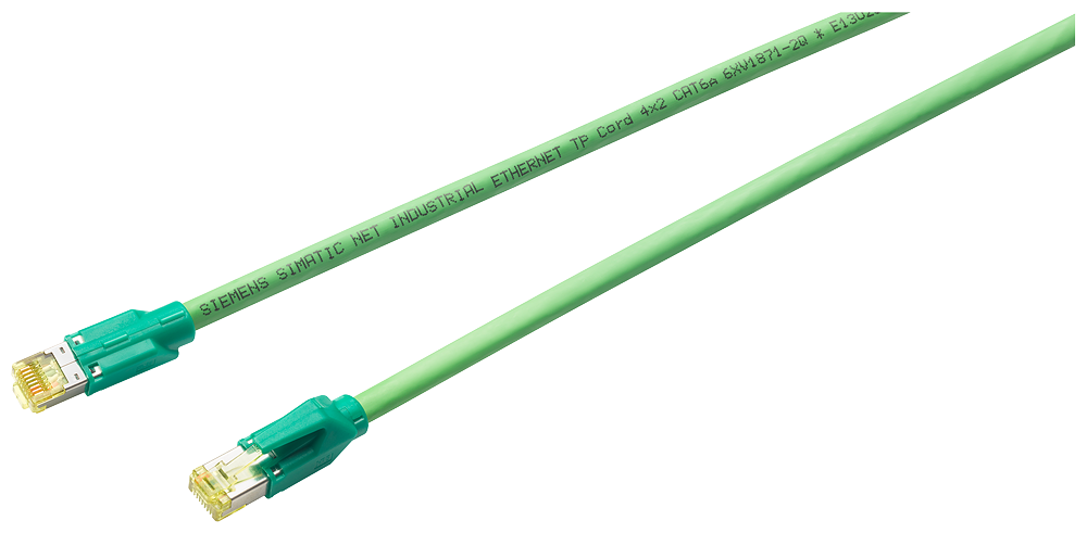 Siemens Industrial Ethernet TP cable (4X2), complete terminated with 2 st RJ45 plugs, length = 10 m