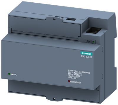 Siemens PAC3200T for V, In, Hz, THD, power factor, a/r/t energy, kWh