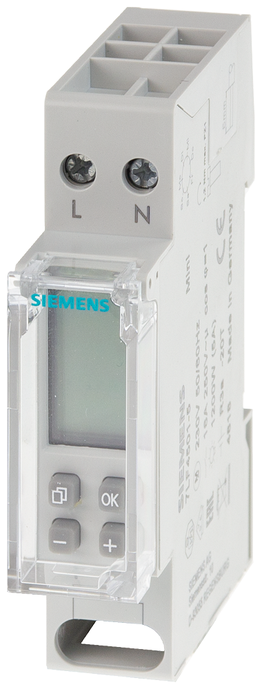Siemens WEEKLY TIMER, 18mm, 1CHANNEL, 230V, 28 programmer, min instilling 1 minutt
