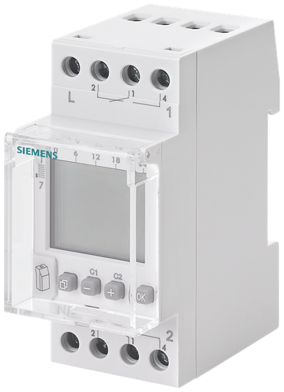Siemens Weekly timer 2-Channel Profi,2TE 230V/16A Profi automatic Summer/Winter Time, Data Is Stored on Eeprom