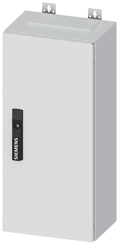 Siemens ALPHA 400, wall-mount cabinet, IP43, safety class 1, H: 650 mm, W: 300 mm, D: 210 mm, RAL 9016