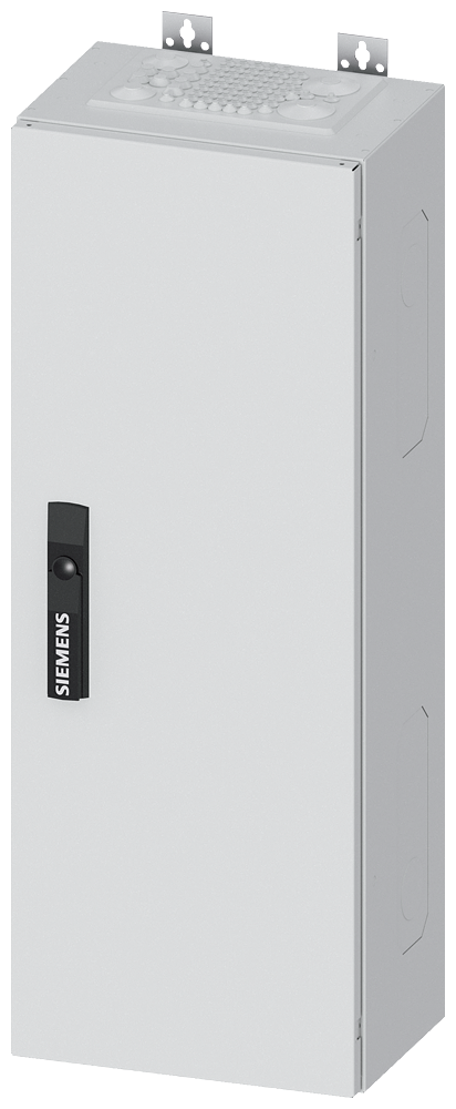 Siemens ALPHA 400, wall-mount cabinet, IP43, safety class 1, H: 800 mm, W: 300 mm, D: 210 mm, RAL 9016
