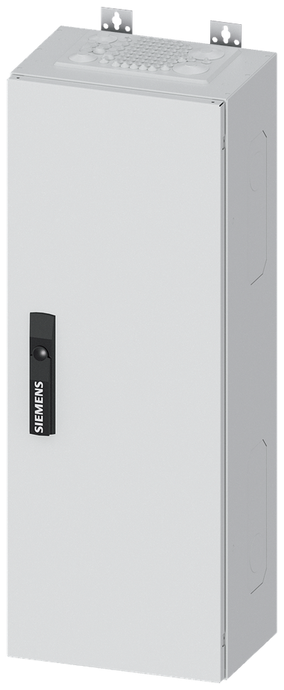 Siemens ALPHA 400, wall-mount cabinet, IP43, safety class 1, H: 800 mm, W: 300 mm, D: 210 mm, RAL 9016