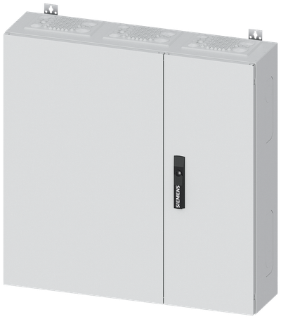 Siemens ALPHA 400, wall-mount cabinet, IP43, safety class 1, H: 800 mm, W: 800 mm, D: 210 mm, RAL 9016