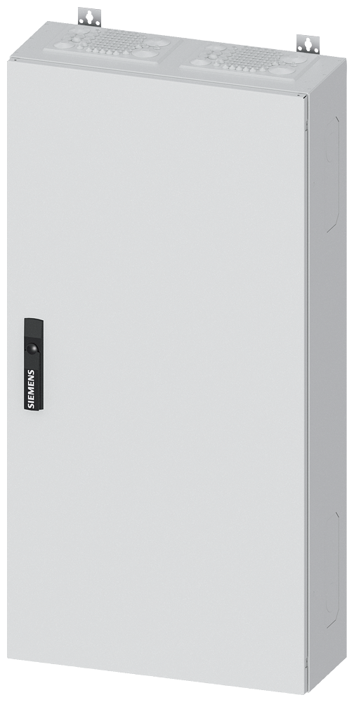 Siemens ALPHA 400, wall-mount cabinet, IP43, safety class 1, H: 1100 mm, W: 550 mm, D: 210 mm, RAL 9016