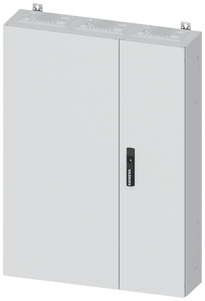 Siemens ALPHA 400, wall-mount cabinet, IP43, safety class 1, H: 1100 mm, W: 800 mm, D: 210 mm, RAL 9016