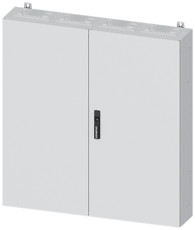 Siemens ALPHA 400, wall-mount cabinet, IP43, safety class 1, H: 1100 mm, W: 1050 mm, D: 210 mm, RAL 9016