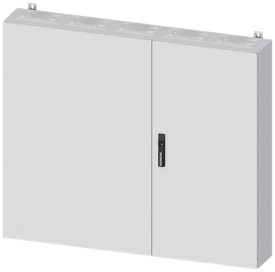 Siemens ALPHA 400, wall-mount cabinet, IP43, safety class 1, H: 1100 mm, W: 1300 mm, D: 210 mm, RAL 9016