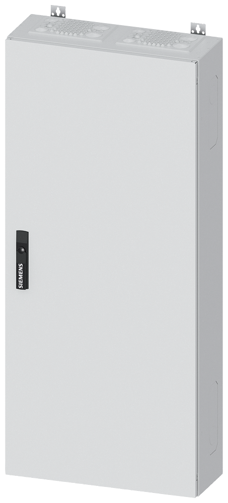 Siemens ALPHA 400, wall-mount cabinet, IP43, safety class 1, H: 1250 mm, W: 550 mm, D: 210 mm, RAL 9016
